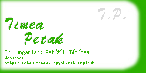timea petak business card
